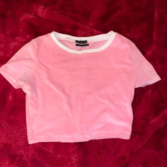 Urban Outfitters Tops - Urban Outfitters Pink Velour Crop Top